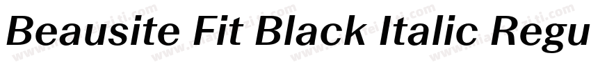 Beausite Fit Black Italic Regular字体转换